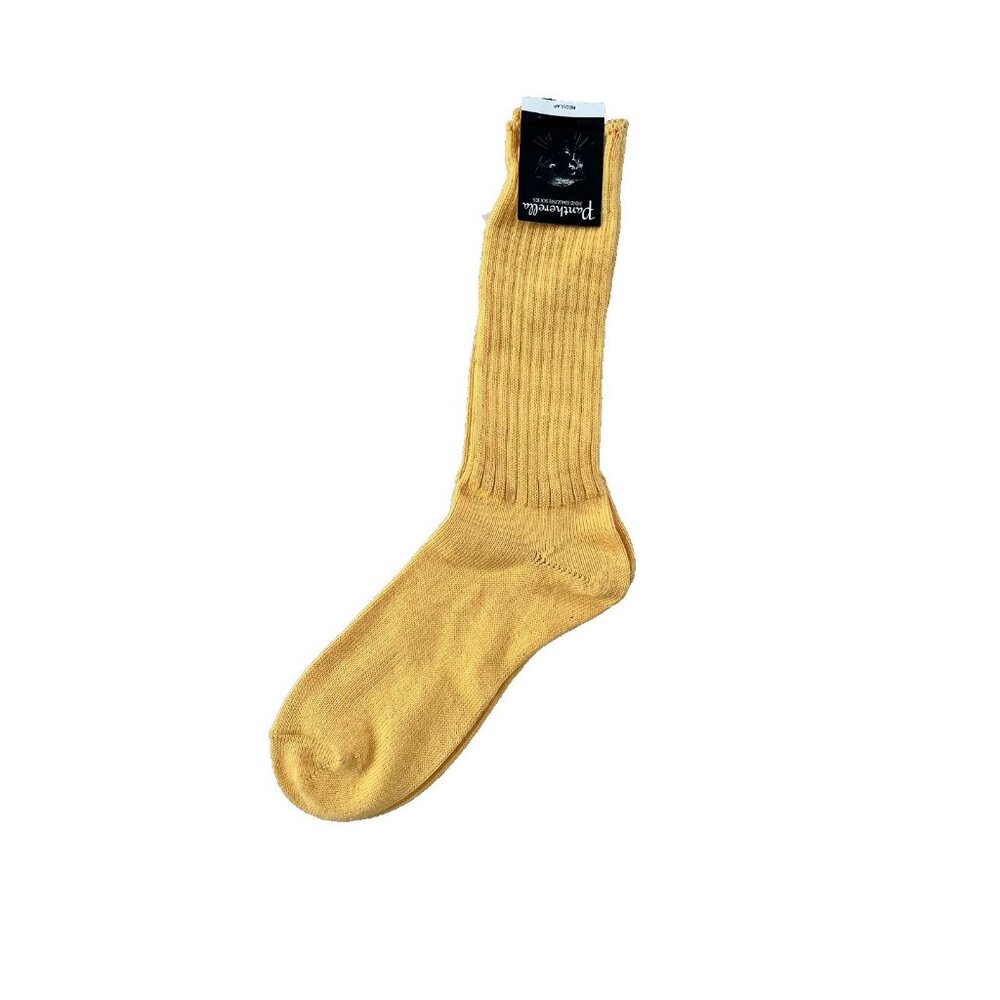 Pantherella Rib Cotton Blend Thick Socks Yellow